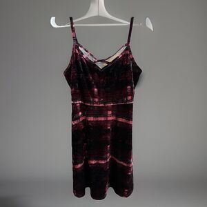 VTG Women Dark Floral Babydoll Velvet Dress XS‎ Fairy Grunge Whimsigoth Holiday